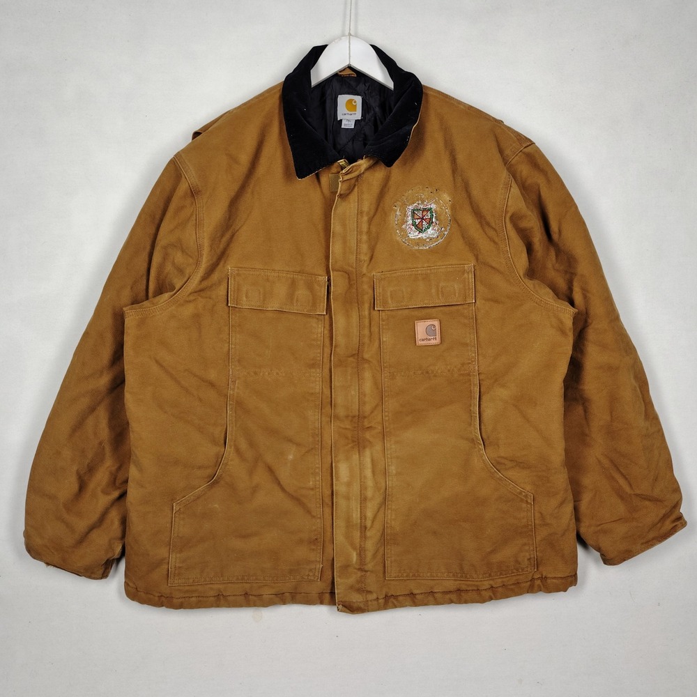 Carhartt C26 BRN Traditional Coat Arctic Quilt Lined Sandstone Duck Brown XL